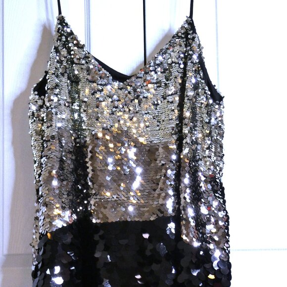 Sequin Blouse Sparkling Top US Size 18 Designer Party Club Formal Wear NWT - Picture 1 of 8
